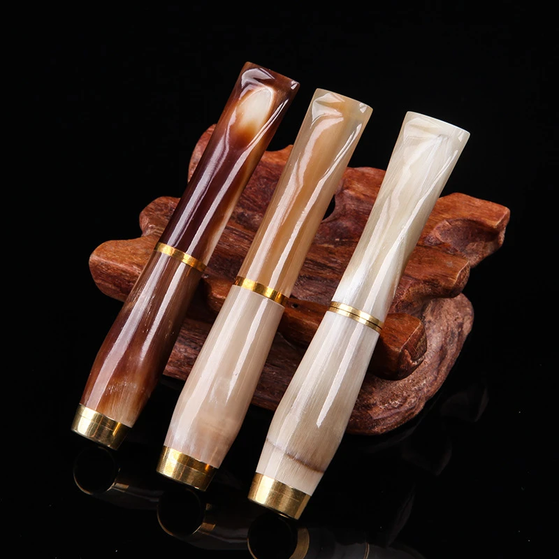 Men's filter cigarette holder natural yak horn washable dual filter Smoke Mouthpiece Microfilter Straight Portable Tobacco Pipe
Men's filter cigarette holder natural yak horn washable dual filter Smoke Mouthpiece Microfilter Straight Portable Tobacco Pipe