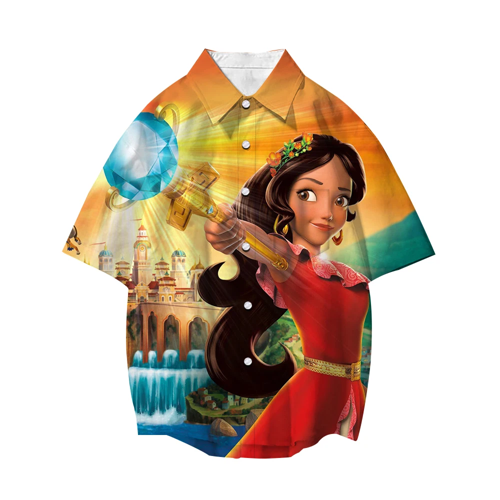 Disney Elena of Avalor Princess 3D Shirts Men Women Street Tops Cartoon Lapel Short Sleeve Boys Girls Casual Button Loose Shirt
Disney Elena of Avalor Princess 3D Shirts Men Women Street Tops Cartoon Lapel Short Sleeve Boys Girls Casual Button Loose Shirt