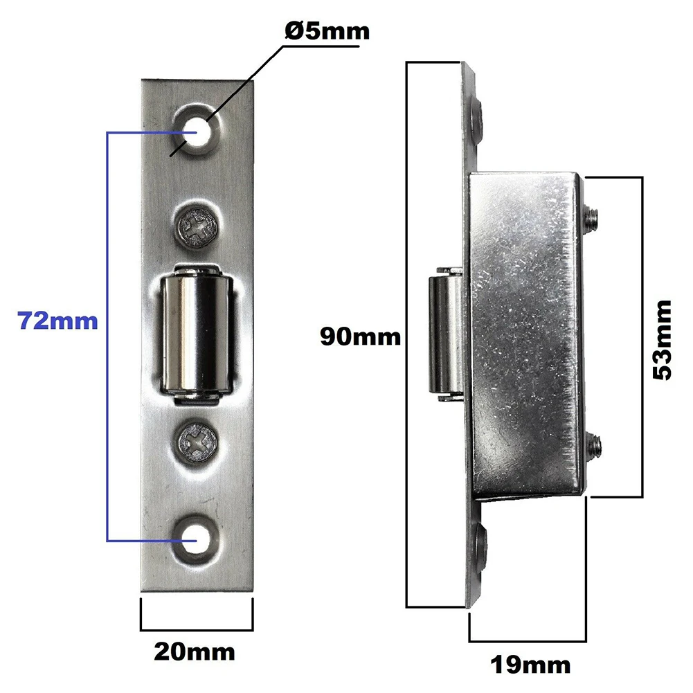 Stainless Steel Door Latches Cupboard Cabinet Roller Latch Lock Wooden Door Stop For Furniture Hinge Easy To Install 90x19mm
Stainless Steel Door Latches Cupboard Cabinet Roller Latch Lock Wooden Door Stop For Furniture Hinge Easy To Install 90x19mm