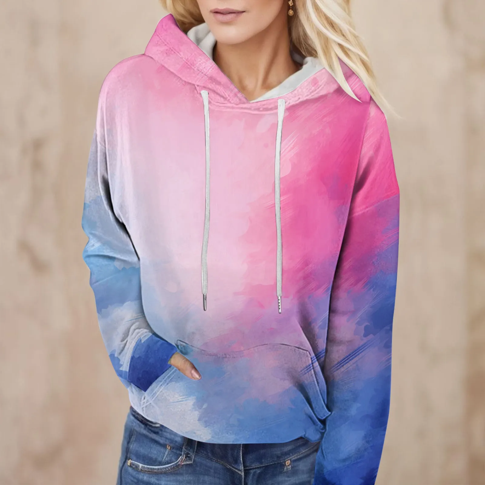 Gradient Hoodies For Women Trendy Loose Sweatshirts Long Sleeve Hooded Pullover Casual Pocket Comfy Hoodie Sudadera Mujer Fall
Gradient Hoodies For Women Trendy Loose Sweatshirts Long Sleeve Hooded Pullover Casual Pocket Comfy Hoodie Sudadera Mujer Fall
