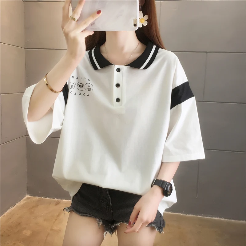 Летние хлопковые топы с мультяшным принтом y2k, Женская Корейская Повседневная футболка оверсайз с коротким рукавом, женская готическая футболка в стиле Харадзюку для студентов
Летние хлопковые топы с мультяшным принтом y2k, Женская Корейская Повседневная футболка оверсайз с коротким рукавом, женская готическая футболка в стиле Харадзюку для студентов