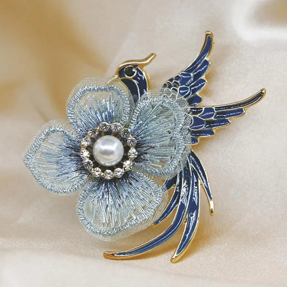 Embroidery Flower Lapel Pin Enamel Bird Alloy Faux Pearl Rhinestone Brooch Pin Costume Accessories
Embroidery Flower Lapel Pin Enamel Bird Alloy Faux Pearl Rhinestone Brooch Pin Costume Accessories