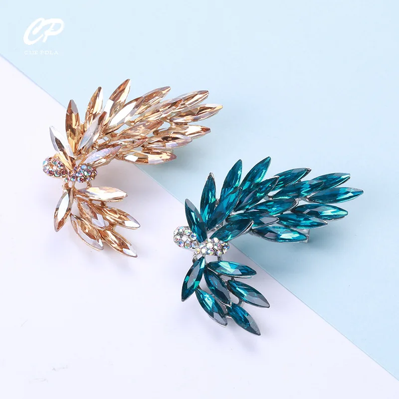 Fashion crystal glass brooches clothing accessories wholesale temperament elegant blazer pins
Fashion crystal glass brooches clothing accessories wholesale temperament elegant blazer pins