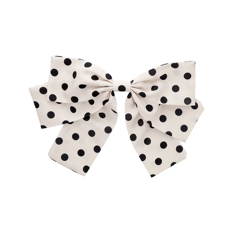 French Style Dot Print Big Bow Hair Clips Barrettes Bow Knotted Long Ribbon Chiffon Hairpin for Women Girls ponytail clip
French Style Dot Print Big Bow Hair Clips Barrettes Bow Knotted Long Ribbon Chiffon Hairpin for Women Girls ponytail clip