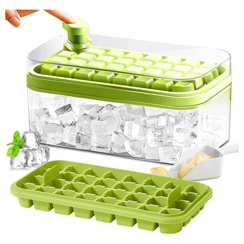 Ice Storage Box 2 Pack Ice Square Trays For Freezer 64 Pcs Ice Square Mold (Green)
Ice Storage Box 2 Pack Ice Square Trays For Freezer 64 Pcs Ice Square Mold (Green)