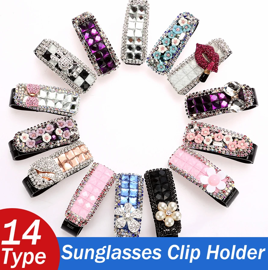Rhinestone Bracket Portable Sunglasses Car Crystal Clip Decoration Accessories Sun Visor Mount Sunglasses Clip Holder
Rhinestone Bracket Portable Sunglasses Car Crystal Clip Decoration Accessories Sun Visor Mount Sunglasses Clip Holder