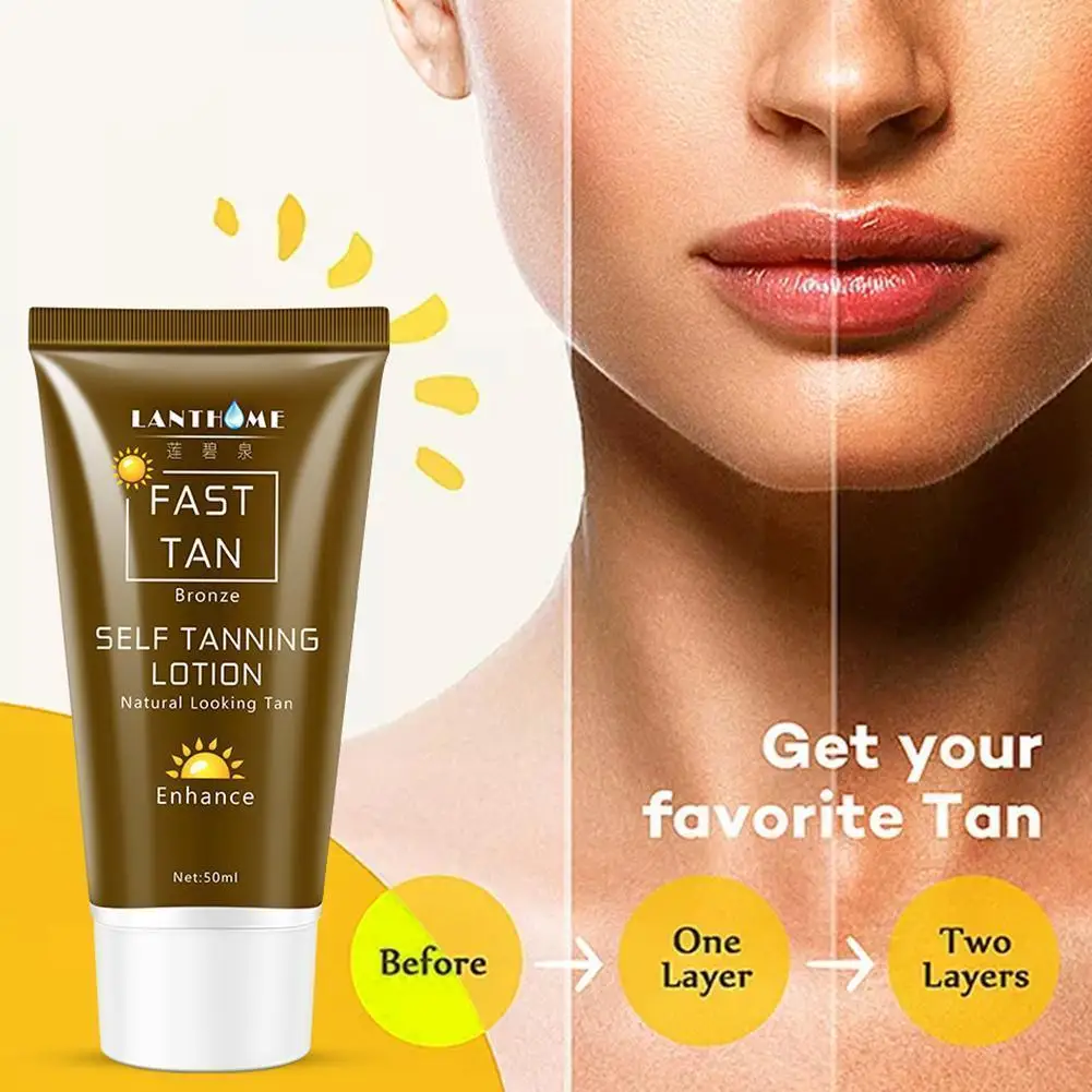 50ml Sunless Self Tanning Lotion Bronze Quickly Coloring Face Cream Body Tan Natural Q0M0
50ml Sunless Self Tanning Lotion Bronze Quickly Coloring Face Cream Body Tan Natural Q0M0