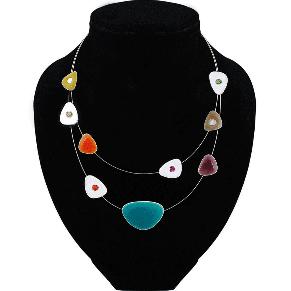 Thread Trendy Necklace Fashion Zinc Alloy Rope Charm Pendant Mixed Color Enamel Jewelry for Women
Thread Trendy Necklace Fashion Zinc Alloy Rope Charm Pendant Mixed Color Enamel Jewelry for Women