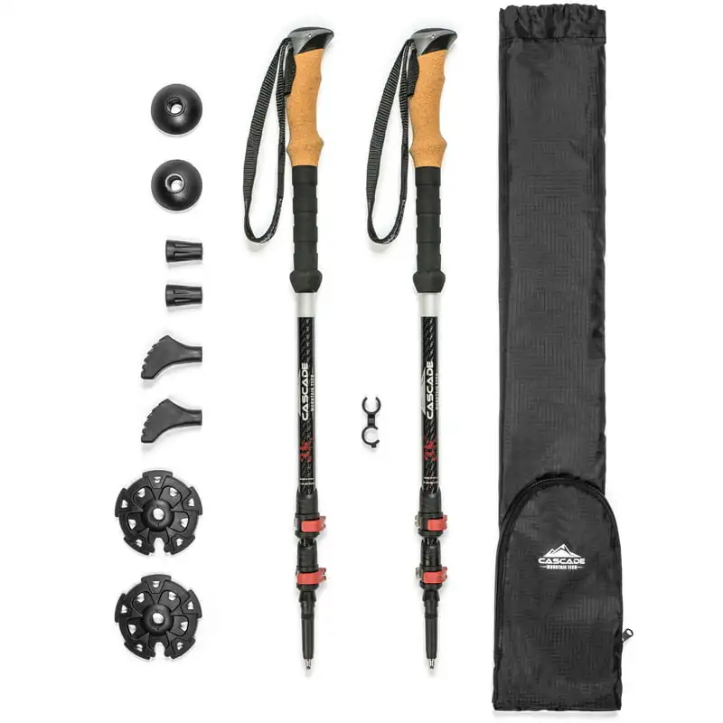Carbon Fiber Quick Cork Grip Trekking Poles - Collapsible Walking or Hiking Stick
Carbon Fiber Quick Cork Grip Trekking Poles - Collapsible Walking or Hiking Stick