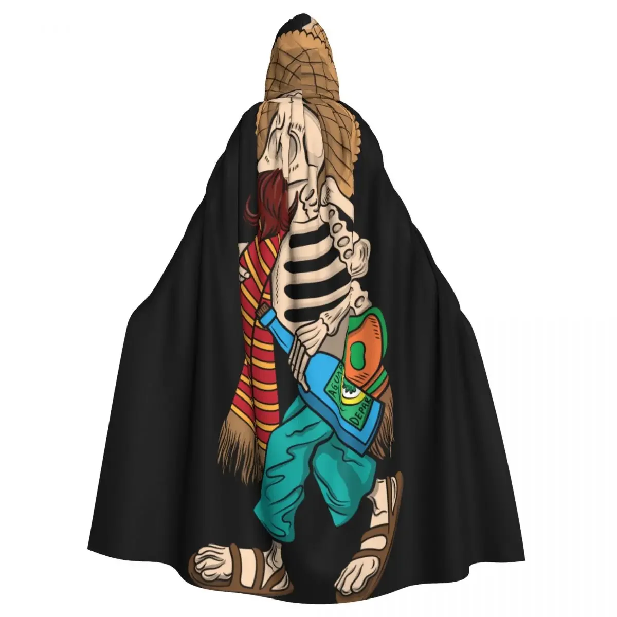 Calavera De Madero накидка унисекс с капюшоном плащ вампира ведьма Косплей Костюм