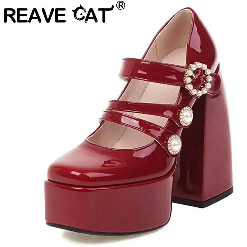 Женские туфли с квадратным носком REAVE CAT, весенние однотонные зеленые туфли на платформе 5 см и высоком блочном каблуке 14,5 см с жемчужным реме...
Женские туфли с квадратным носком REAVE CAT, весенние однотонные зеленые туфли на платформе 5 см и высоком блочном каблуке 14,5 см с жемчужным реме...