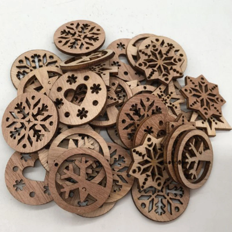 50 Pcs Christmas Wooden Snowflakes Heart Decorations Xmas Tree Hanging Pendant Family Merry Party Ornaments Decor Novelty
50 Pcs Christmas Wooden Snowflakes Heart Decorations Xmas Tree Hanging Pendant Family Merry Party Ornaments Decor Novelty