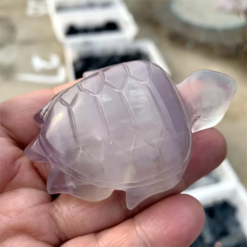 Hand Carved Lovely Natural Fluorite Crystal Tortoise Carved Animal Figurine Statue For Gift Decoration
Hand Carved Lovely Natural Fluorite Crystal Tortoise Carved Animal Figurine Statue For Gift Decoration