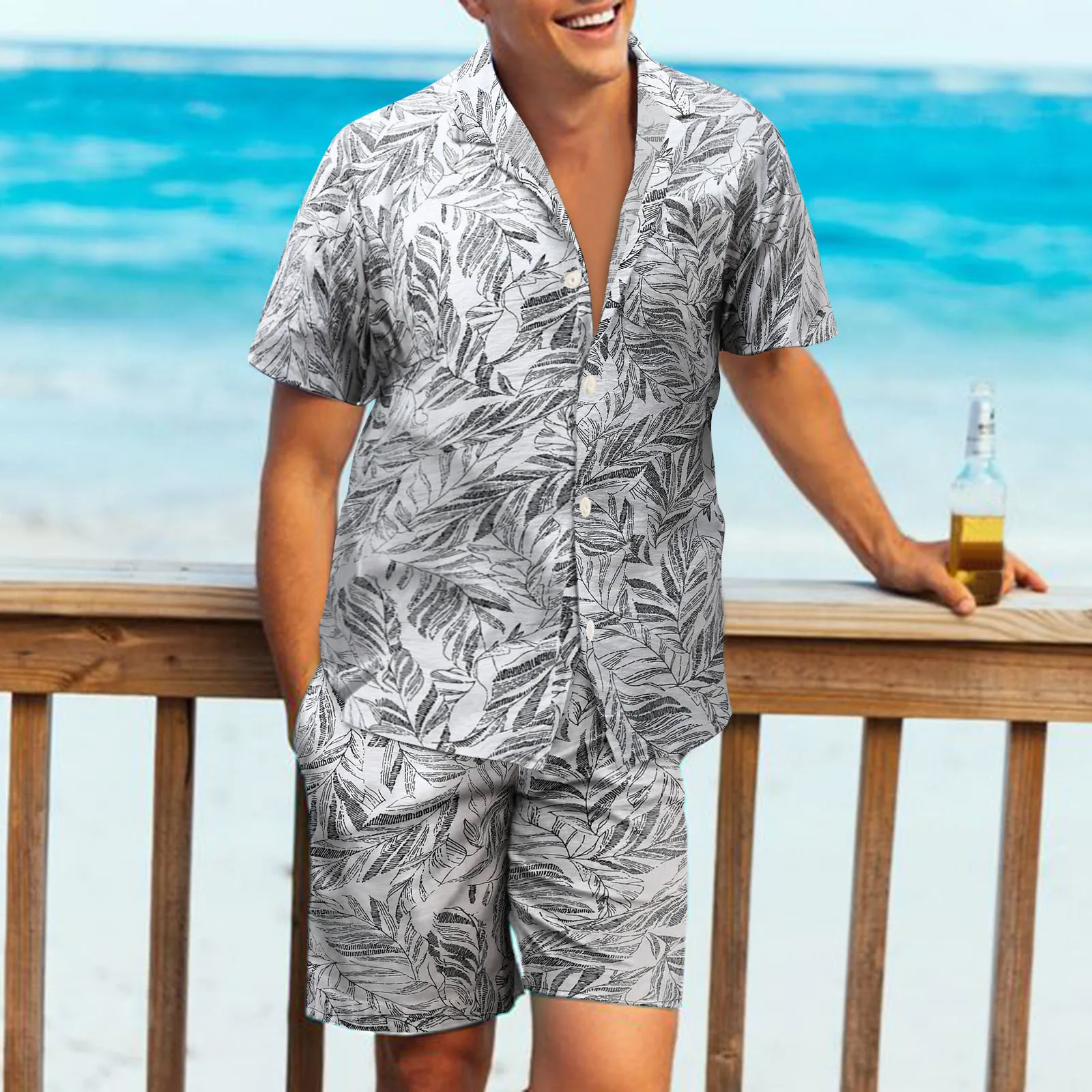 2022 Men Summer 2-piece Beach Fashionable Printed Short Sleeve Shirts & Shorts Pants Sets Travel Hawaii Style Suit Fast Shipping
2022 Men Summer 2-piece Beach Fashionable Printed Short Sleeve Shirts & Shorts Pants Sets Travel Hawaii Style Suit Fast Shipping