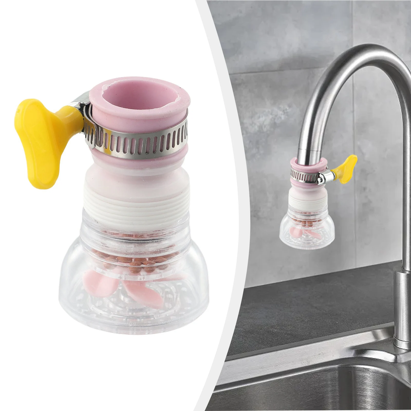 Faucet Filter Shower 360°Rotating Faucet Booster Shower Sink Faucet Extender Water Filter Activated Carbon Water Purifier
Faucet Filter Shower 360°Rotating Faucet Booster Shower Sink Faucet Extender Water Filter Activated Carbon Water Purifier