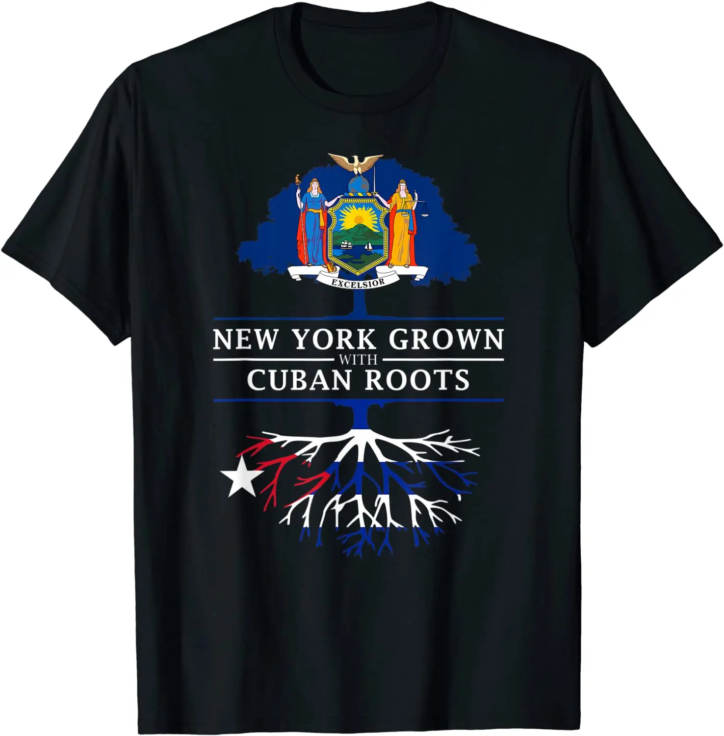 New York Grown with Cuban Roots - Cuba T-Shirt
New York Grown with Cuban Roots - Cuba T-Shirt