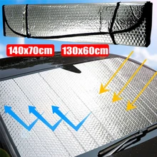 2pcs Car Sunshade Front Rear Window Curtain Shade Sun Protector Windshield Visor Cover Foldable Baby Retractable UV Protection