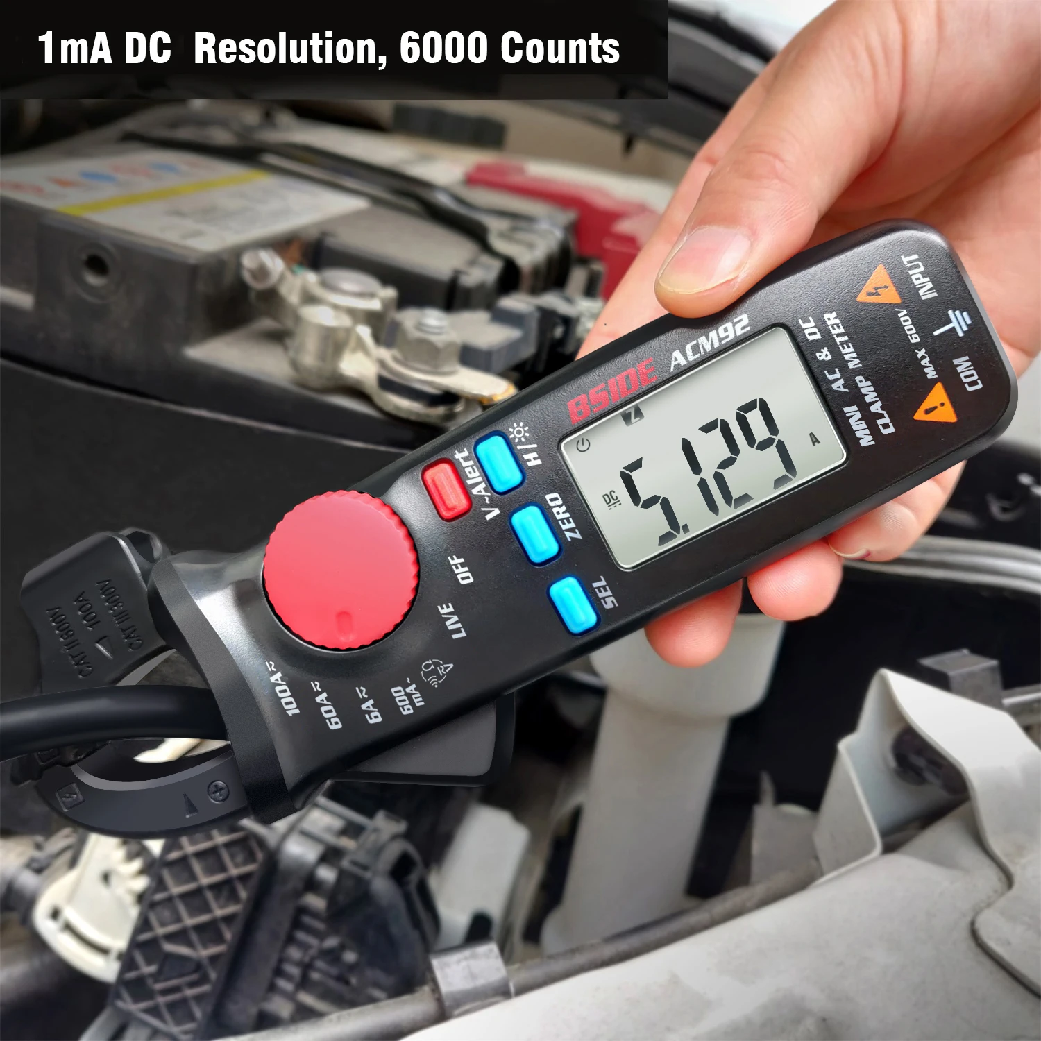 Digital RMS Clamp Meter ACM92 6000 Counts NCV Continuity Test AC Current Amp Multimeter Measures Voltage Tester clamp clamp
Digital RMS Clamp Meter ACM92 6000 Counts NCV Continuity Test AC Current Amp Multimeter Measures Voltage Tester clamp clamp