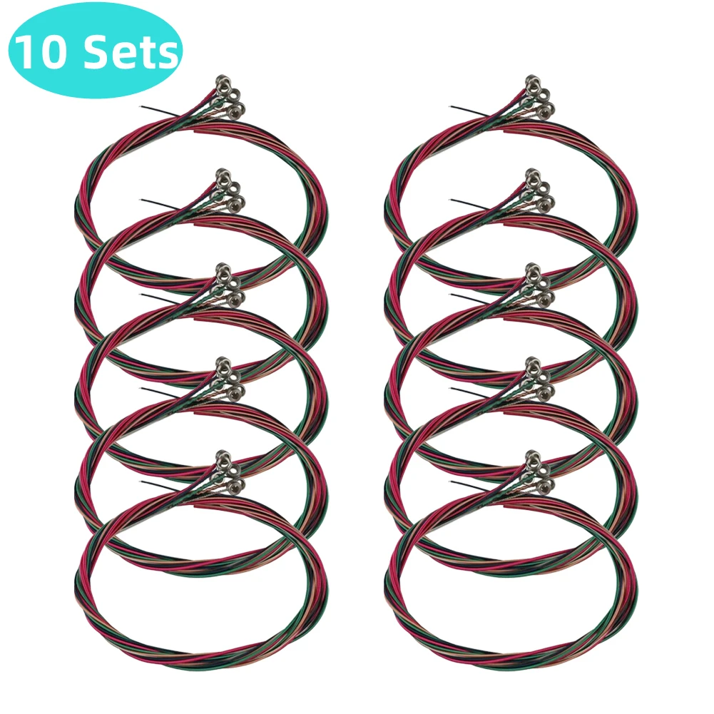 6Pack Colorful Rustproof Steel Acoustic Folk Guitar Strings Replacement 10 Sets Musical Instrument Accessories
6Pack Colorful Rustproof Steel Acoustic Folk Guitar Strings Replacement 10 Sets Musical Instrument Accessories