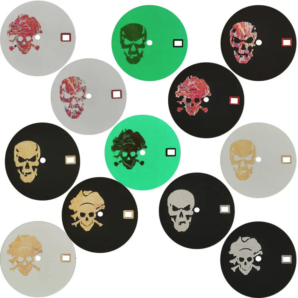 Watch Accessories 28.5mm Skull Green Luminous Dial Literally Suitable For NH35 NH36 4R 7S Movement
Watch Accessories 28.5mm Skull Green Luminous Dial Literally Suitable For NH35 NH36 4R 7S Movement