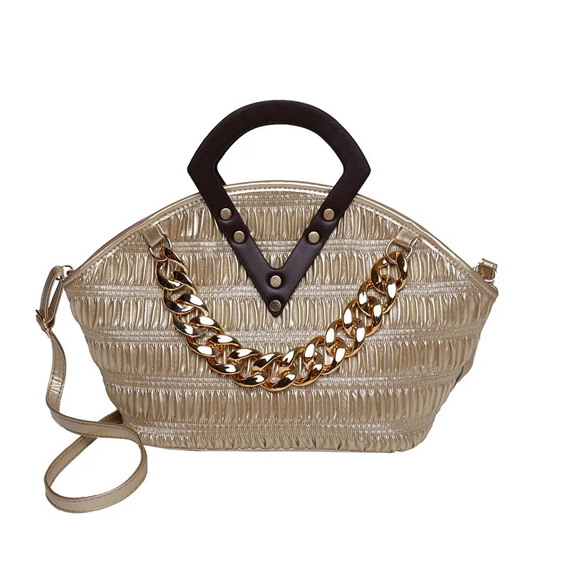GUTELINA New Handbag Trendy Women's Bag Large Capacity Tote Bag Chain Decoration Shoulder Messenger Bag Pleated Bags for Women 
GUTELINA New Handbag Trendy Women's Bag Large Capacity Tote Bag Chain Decoration Shoulder Messenger Bag Pleated Bags for Women