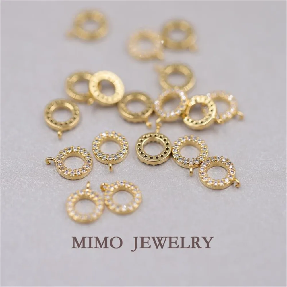 MIMO JEWELRY Gold-plated ring zircon microset single pendant with copper plated 18K gold DIY hand fitting
MIMO JEWELRY Gold-plated ring zircon microset single pendant with copper plated 18K gold DIY hand fitting