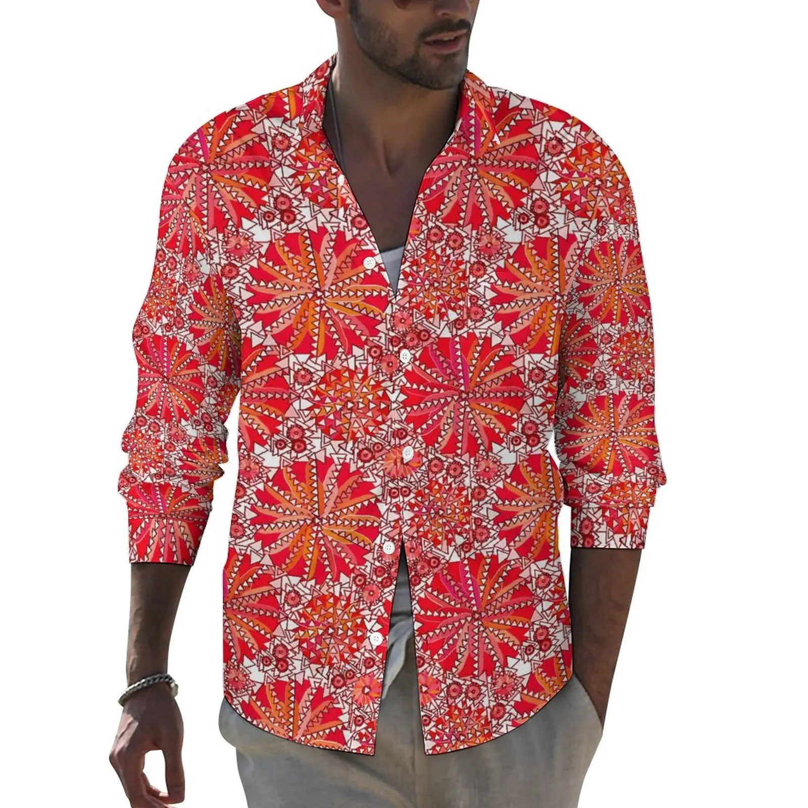 Tribal Print Casual Shirts Male Mandala Print Shirt Long Sleeve Fashion Street Blouses Spring Graphic Clothing Plus Size
Tribal Print Casual Shirts Male Mandala Print Shirt Long Sleeve Fashion Street Blouses Spring Graphic Clothing Plus Size