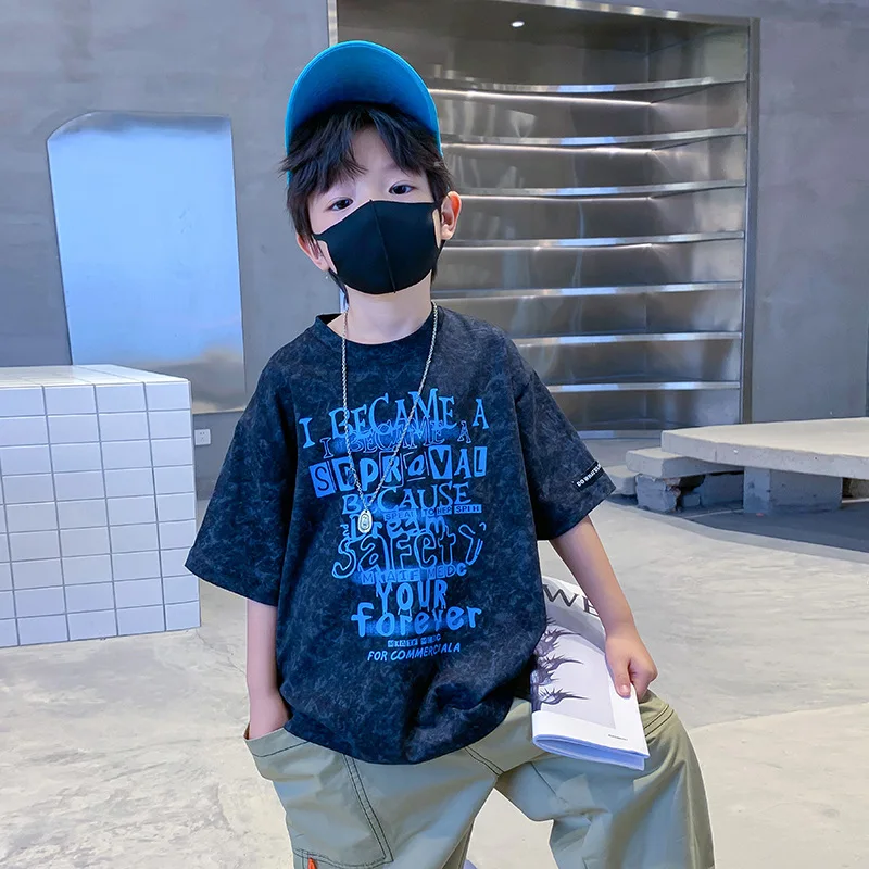Thin boy T-shirt summer 2022 new children's short-sleeved foreign boys loose half-sleeve T-shirt sports tide brand
Thin boy T-shirt summer 2022 new children's short-sleeved foreign boys loose half-sleeve T-shirt sports tide brand