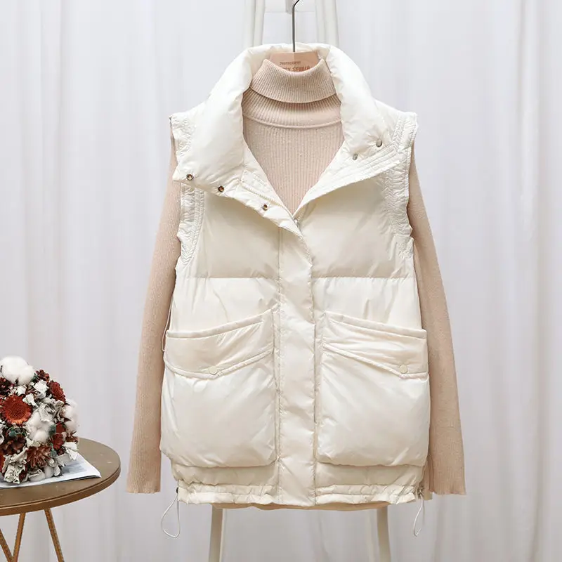 Women's Down Cotton Vest Autumn Winter Zipper Vest Wear 2021 New Style Outer Wear Windproof Lightweight Warm Waistcoat N43
Women's Down Cotton Vest Autumn Winter Zipper Vest Wear 2021 New Style Outer Wear Windproof Lightweight Warm Waistcoat N43