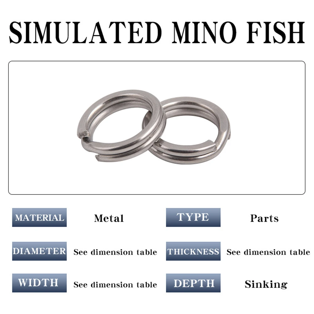 50Pcs Stainless Steel Split Ring Fishing Double Split Ring Solid Ring Accessories High Quality For Fishing Hook Snap Lure Swivel
50Pcs Stainless Steel Split Ring Fishing Double Split Ring Solid Ring Accessories High Quality For Fishing Hook Snap Lure Swivel