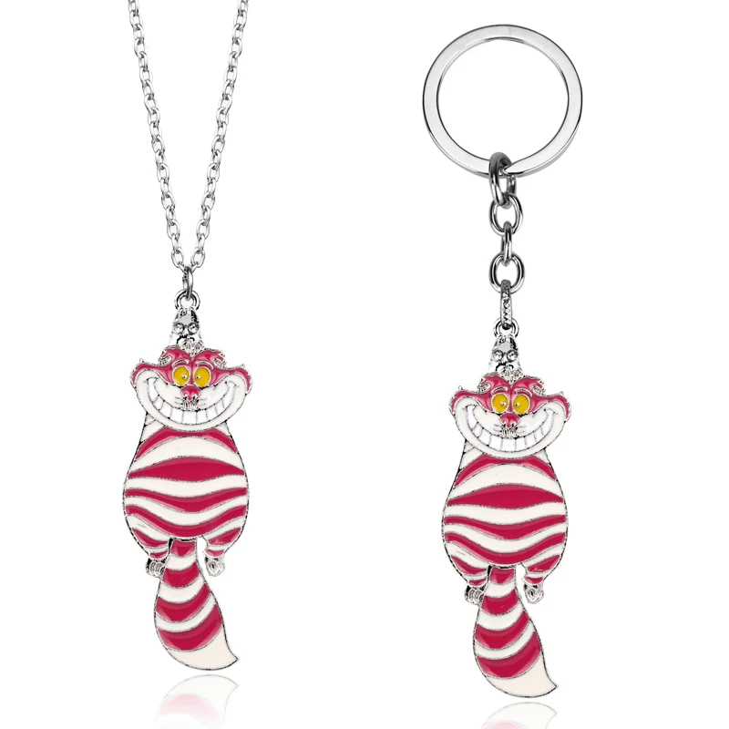 Movie Alice Cute Cheshire Cat Pendants Key Chain Fashion Cartoon Keyrings for Pendant Necklace for Best Friends Bags Cars Gift
Movie Alice Cute Cheshire Cat Pendants Key Chain Fashion Cartoon Keyrings for Pendant Necklace for Best Friends Bags Cars Gift
