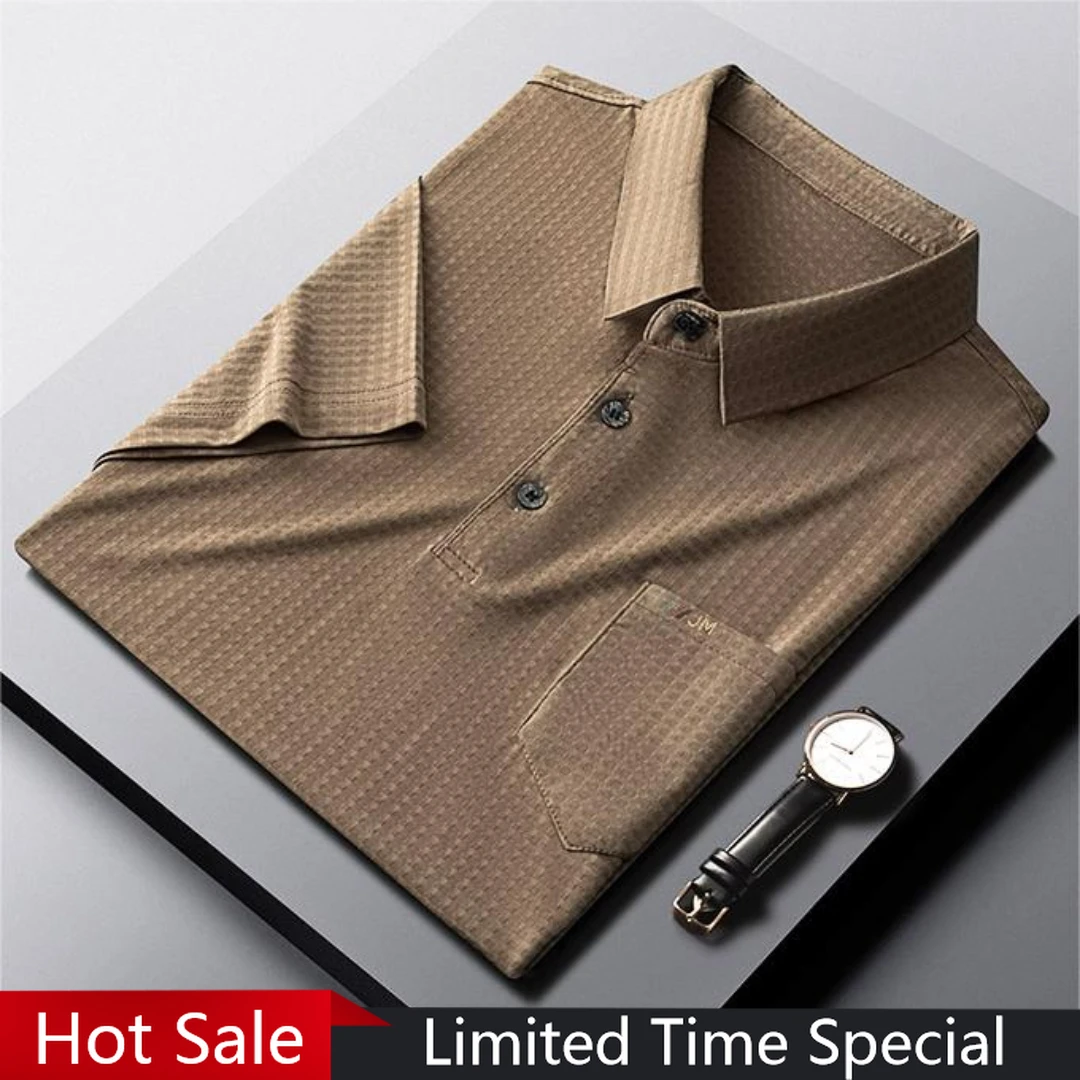 2023 New Ice Silk Pockets Polo Shirt Summer Breathable Elasticity Business Casual Short-sleeved Lapel T-Shirt Men Clothing M-4XL
2023 New Ice Silk Pockets Polo Shirt Summer Breathable Elasticity Business Casual Short-sleeved Lapel T-Shirt Men Clothing M-4XL
