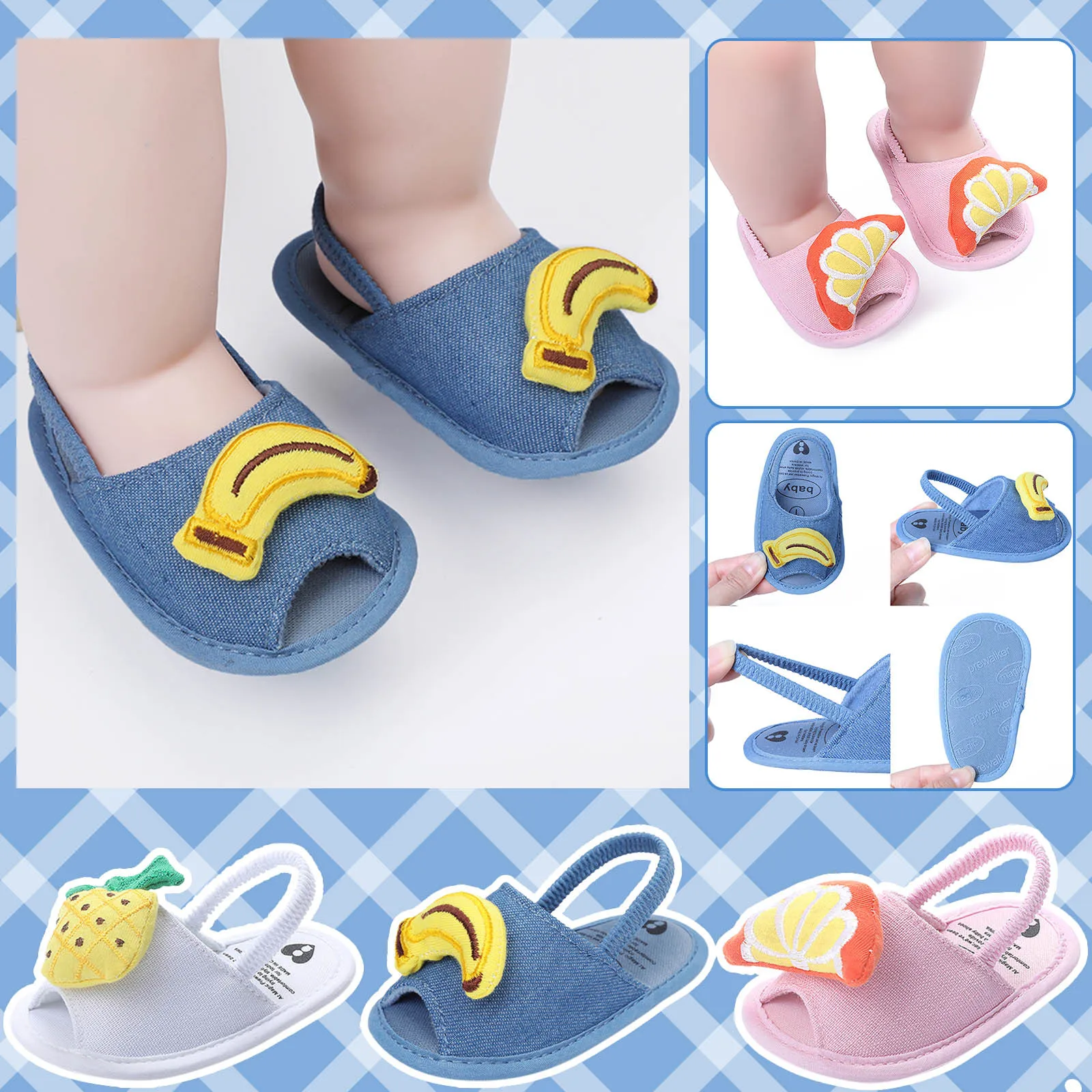Infant Baby Boys Girls Shoes Summer Baby Sandals Slippers Fruit Decoration Soft Anti-slip Infant Shoes Toddler Walkers sandalias
Infant Baby Boys Girls Shoes Summer Baby Sandals Slippers Fruit Decoration Soft Anti-slip Infant Shoes Toddler Walkers sandalias
