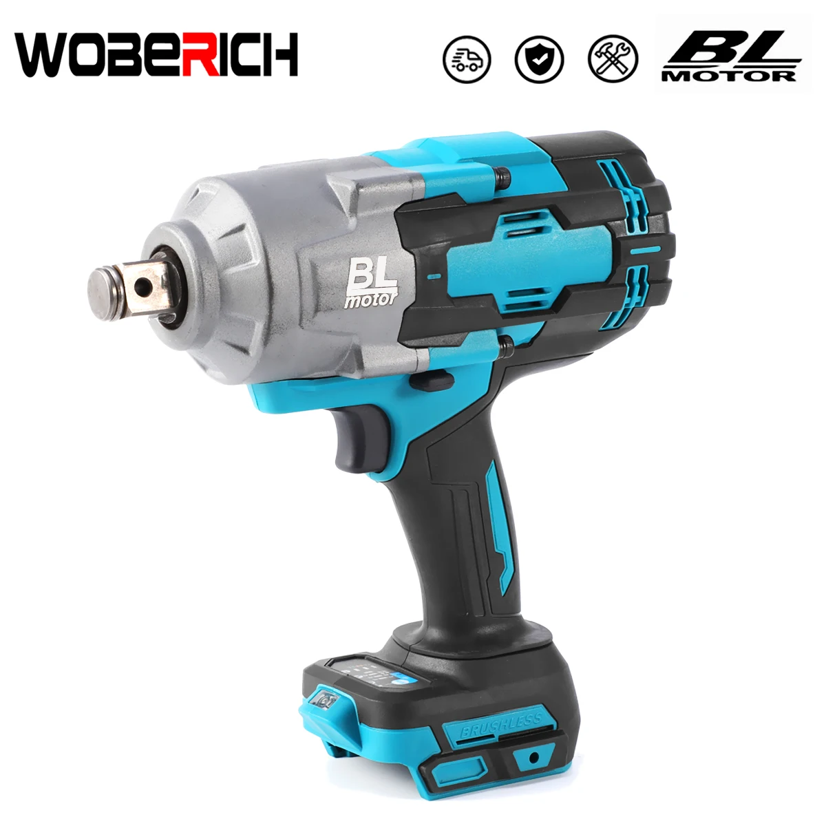 High Torque 2000N.m Brushless Electric Impact Wrench 3/4 inch Socket Wrench Cordless Driver Tool for Makita 18V Battery
High Torque 2000N.m Brushless Electric Impact Wrench 3/4 inch Socket Wrench Cordless Driver Tool for Makita 18V Battery