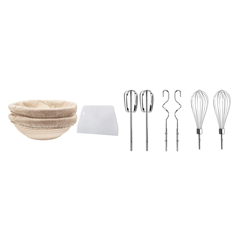 2 дрожжевые корзины для хлеба и теста, корзина Banneton Proofing & 6X ручной миксер из нержавеющей стали, аксессуары
2 дрожжевые корзины для хлеба и теста, корзина Banneton Proofing & 6X ручной миксер из нержавеющей стали, аксессуары