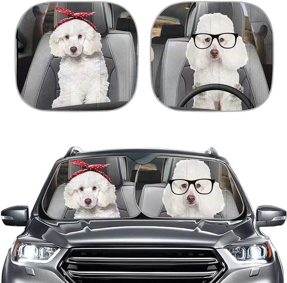 KEIAHUAN Universal Car Windshield Sunshade Front Window Visor Cover Block Sun and Heat Funny Dog Driving White Poodle Dog Pack o
KEIAHUAN Universal Car Windshield Sunshade Front Window Visor Cover Block Sun and Heat Funny Dog Driving White Poodle Dog Pack o
