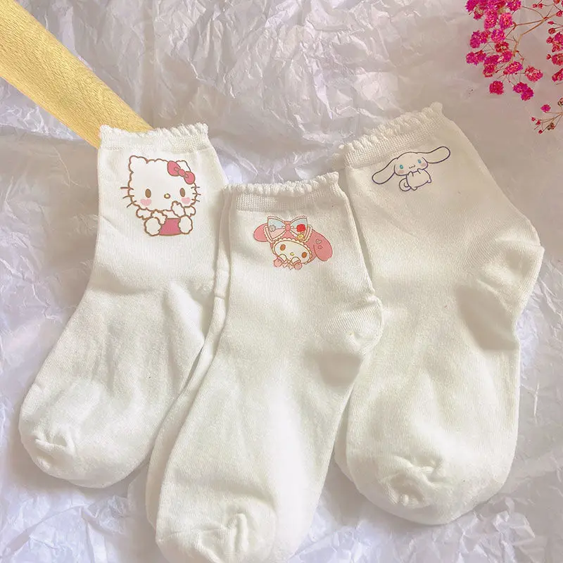 Sanrio Socks Cartoon Anime Hello Kitty My Melody Cinnamoroll Kawaii Medium Tube Lolita Lace Cotton Sock Girl Birthday Gift
Sanrio Socks Cartoon Anime Hello Kitty My Melody Cinnamoroll Kawaii Medium Tube Lolita Lace Cotton Sock Girl Birthday Gift