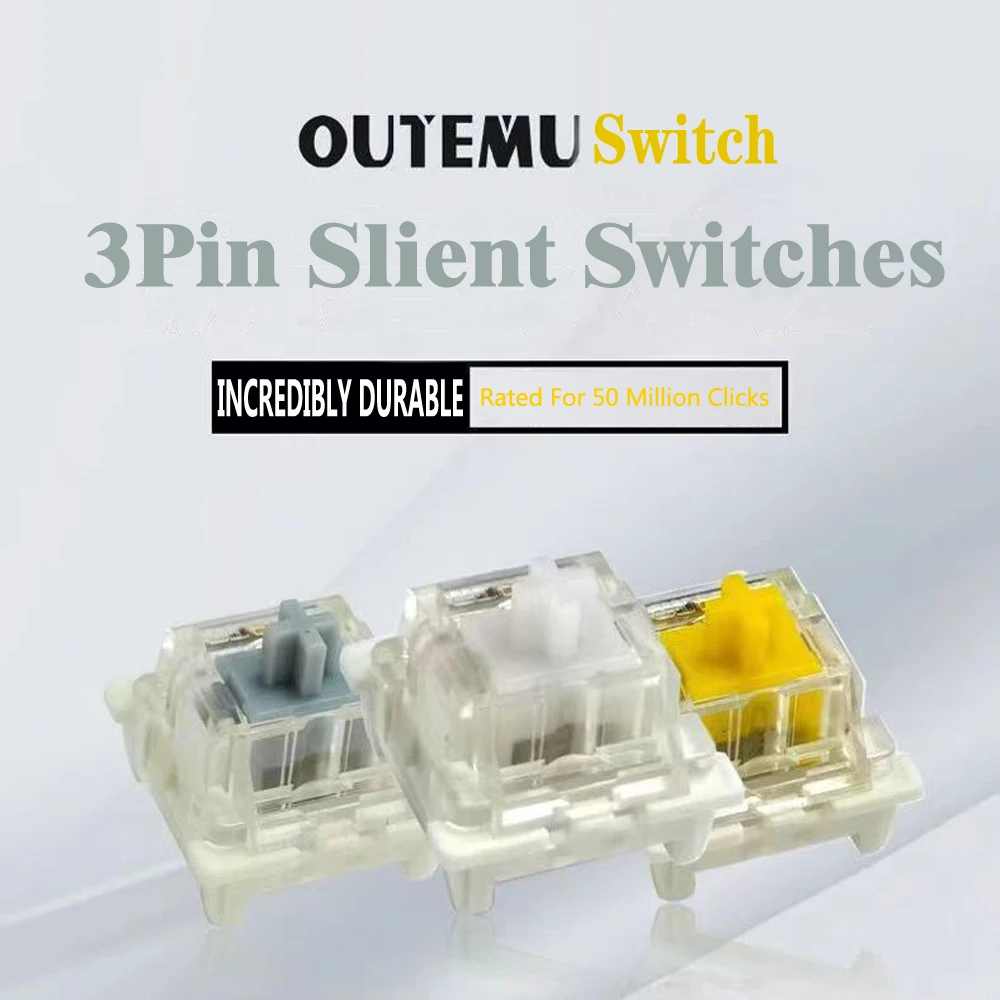 Outemu Silent Switches Mechanical Keyboard Switch Gray White Yellow 3Pin Clicky Linear Tactile RGB SMD Gaming With MX Switch 
Outemu Silent Switches Mechanical Keyboard Switch Gray White Yellow 3Pin Clicky Linear Tactile RGB SMD Gaming With MX Switch