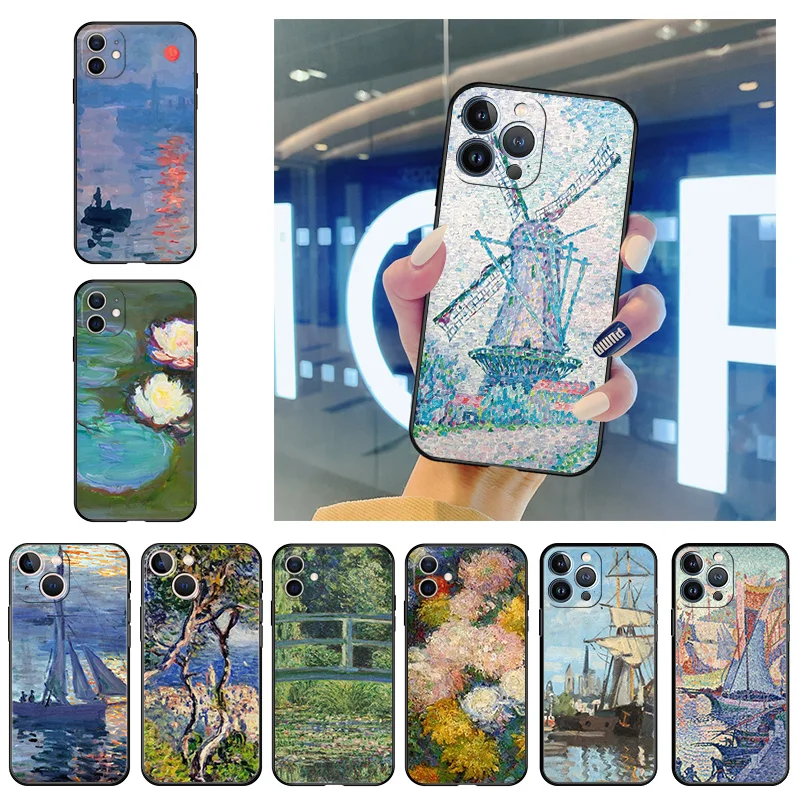 Phone Case for iphone 14 7 8 Plus 11 12 13 Pro XS Max 14Plus Mini XR SE X Claude Monet Painting Soft Black Silicone Cover Fundas
Phone Case for iphone 14 7 8 Plus 11 12 13 Pro XS Max 14Plus Mini XR SE X Claude Monet Painting Soft Black Silicone Cover Fundas