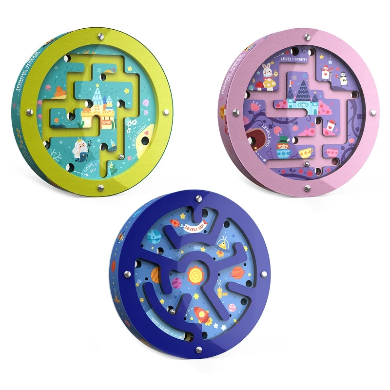 

4.41x4.41in Kids Simulation Puzzle Round Maze Lifelike Play Toys Multicolor Optional Brain Training Portable Table Game