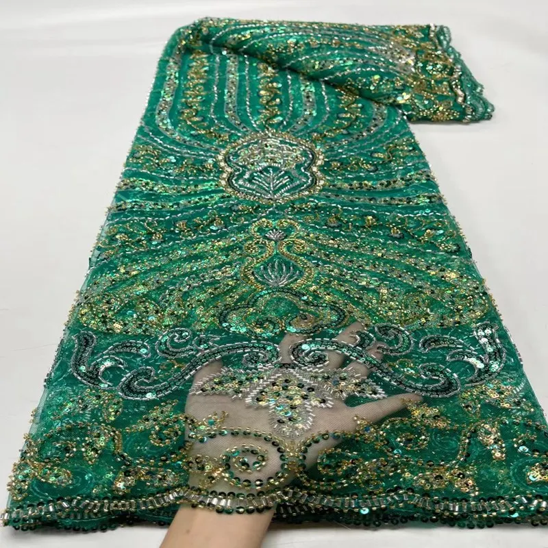 Высококачественные нигерийские французские сетчатые тюлевые бусины, кружевные ткани с блестками TS2596 
Высококачественные нигерийские французские сетчатые тюлевые бусины, кружевные ткани с блестками TS2596