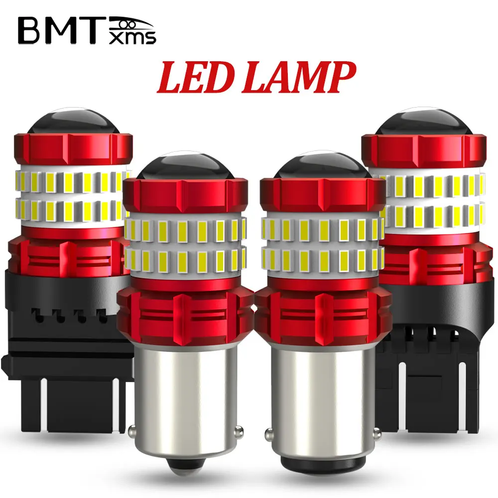 

BMTxms 2Pcs W21W LED Canbus No Error T20 T25 3157 Ba15s P21/5W Ba15d W21/5W LED White DRL Parking Daytime Running Lights Bulb