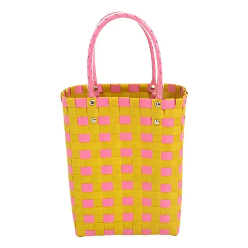 Woven Tote Bag Woven Tote Beach Bag PVC Woven Bags Handwoven Storage Baskets Grocery Bags Tote Bag With Handle For Shopping
Woven Tote Bag Woven Tote Beach Bag PVC Woven Bags Handwoven Storage Baskets Grocery Bags Tote Bag With Handle For Shopping
