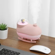 Mini Sled Humidifier USB Ultrasonic Cool Mist Water Aroma Air Humidifier Diffuser with LED Lights Air Purifier Mist Maker Fogger