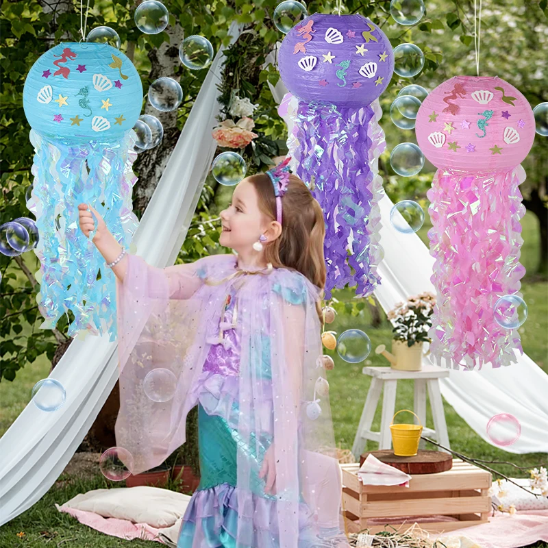 Mermaid Party Jellyfish Lanterns Mermaid Jellyfish Hanging Paper Decoration Girl Birthday Baby Shower Sea Party Decor Supplies
Mermaid Party Jellyfish Lanterns Mermaid Jellyfish Hanging Paper Decoration Girl Birthday Baby Shower Sea Party Decor Supplies
