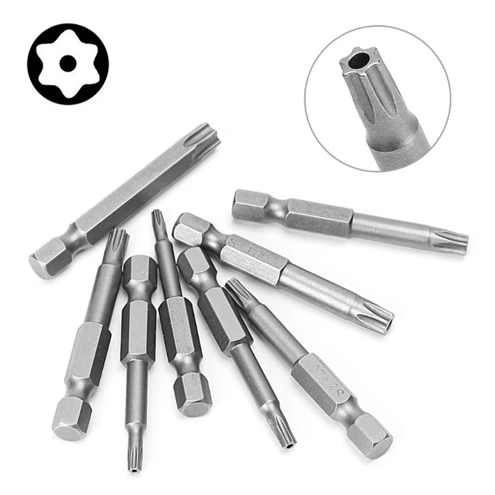 8pcs Alloy Steel 50mm Long Torx Screwdriver Bits 1/4\\\" Hexagon Handle T8-T40 For Hand Screwdrivers Electric Drill Air Drills
8pcs Alloy Steel 50mm Long Torx Screwdriver Bits 1/4\\\" Hexagon Handle T8-T40 For Hand Screwdrivers Electric Drill Air Drills
