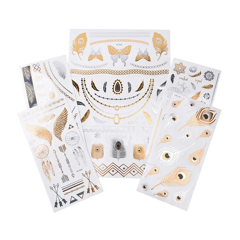 1Pc Men Women Body Art Gold Metallic Tattoo Sticker Chain Bracelet Fake Jewelry Summer Style Waterproof Temporary Tattoo
1Pc Men Women Body Art Gold Metallic Tattoo Sticker Chain Bracelet Fake Jewelry Summer Style Waterproof Temporary Tattoo