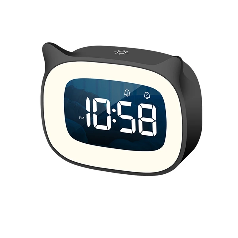 Kids Alarm Clock With Night Light Stepless Dimming,Cute Cat Ear Digital Clock For Children,Ok To Wake Up Children 
Kids Alarm Clock With Night Light Stepless Dimming,Cute Cat Ear Digital Clock For Children,Ok To Wake Up Children