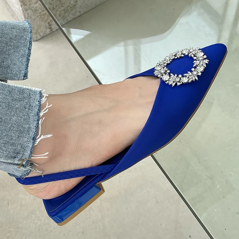 Fashion Slingback Crystal Women Flat With Shoes Female Slides Casual Outdoor Rhinestones Flats Sandals Pointed Toe Ladies Mules
Fashion Slingback Crystal Women Flat With Shoes Female Slides Casual Outdoor Rhinestones Flats Sandals Pointed Toe Ladies Mules