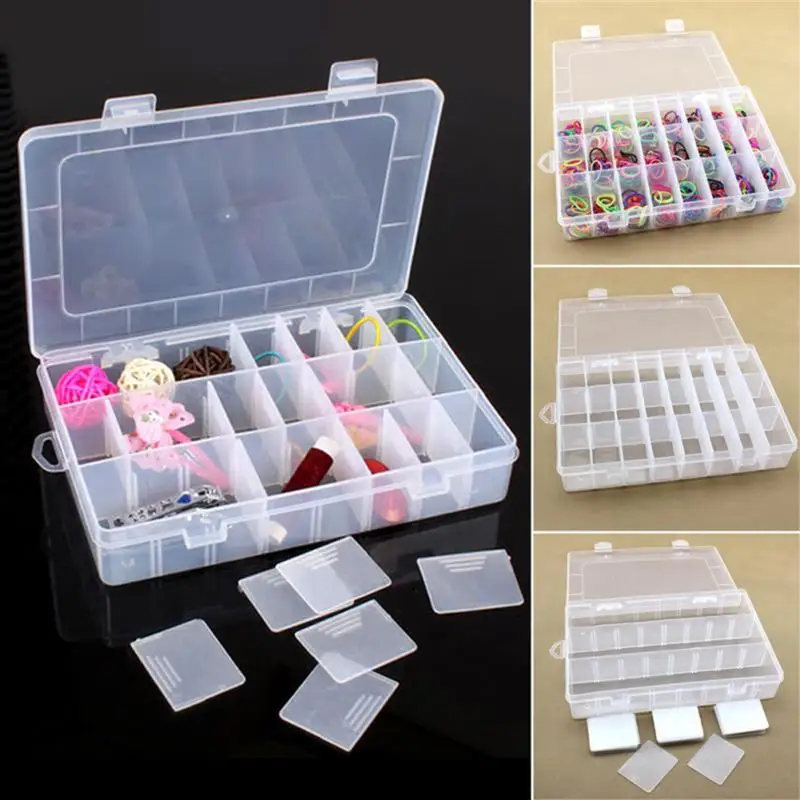 24 Grids Transparent Storage Box Household Screws Nuts Case Plastic Home Jewelry Container Parts Organizer Accessories
24 Grids Transparent Storage Box Household Screws Nuts Case Plastic Home Jewelry Container Parts Organizer Accessories